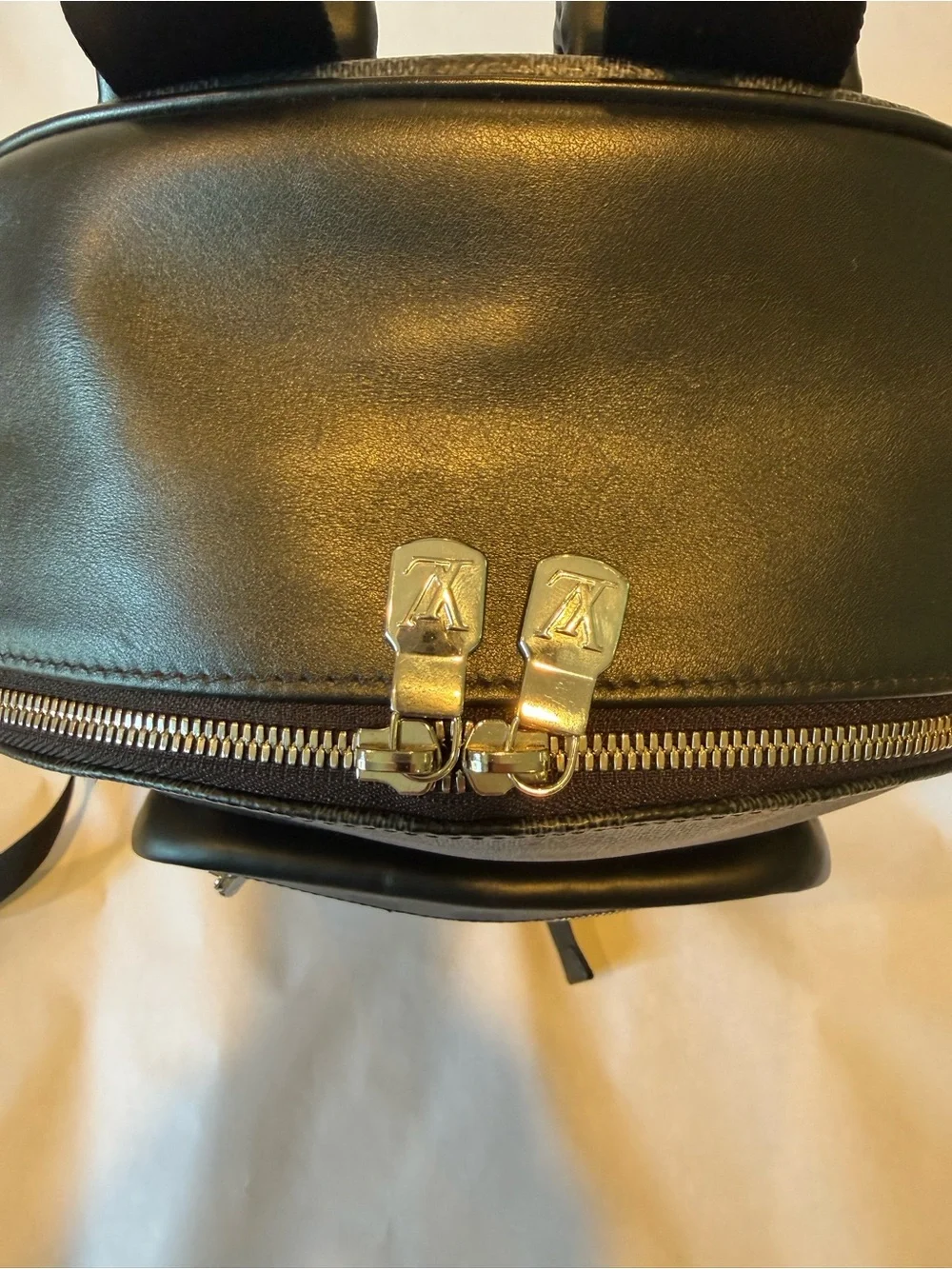 Louis Vuitton Black Damier Graphite Backpack with Front Zip Pocket